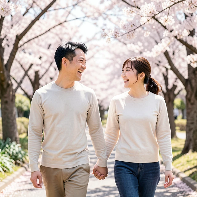問題を解決した後の幸せな夫婦の姿