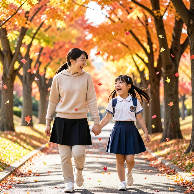 公園で楽しむ親子の会話