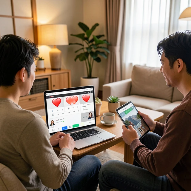 夫婦の対話を支えるテクノロジーを使った遠距離カップル