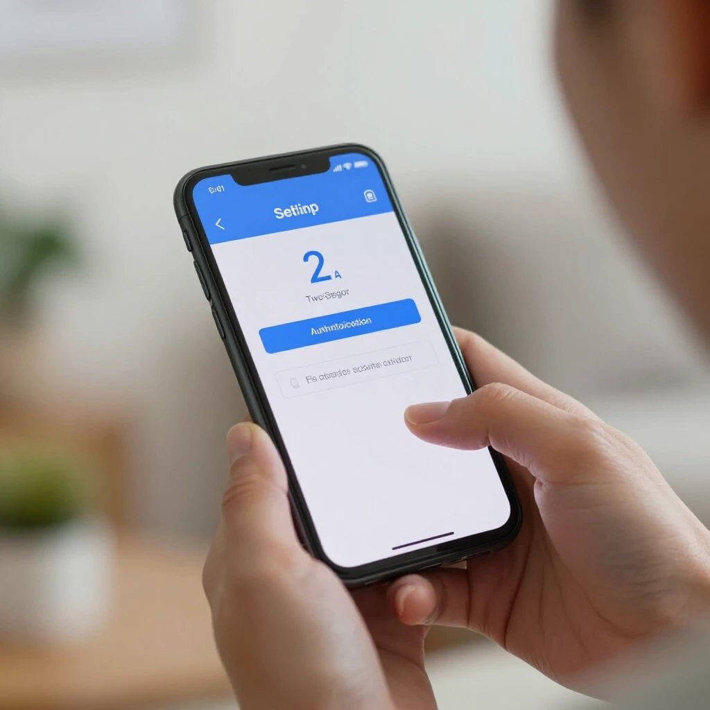 スマートフォンで二要素認証を設定している人の手元
