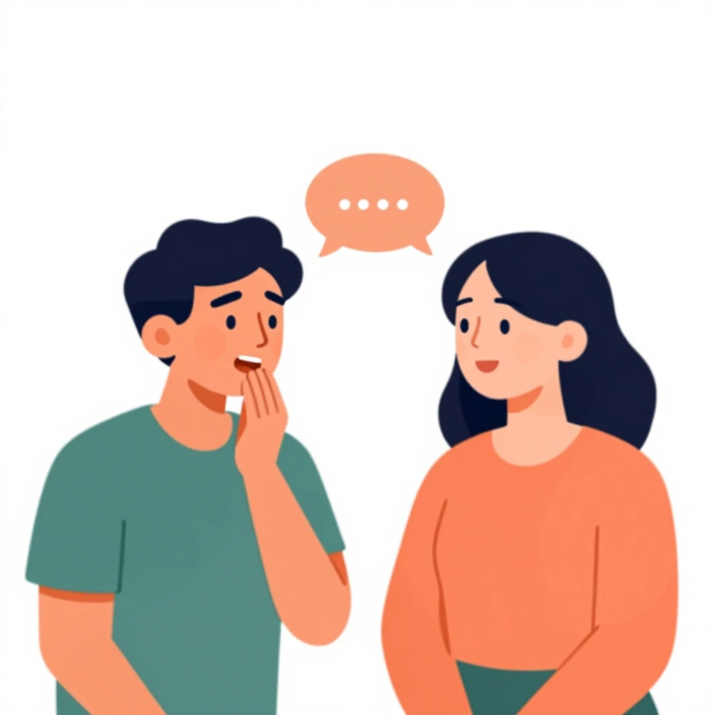積極的な傾聴を実践する夫婦のイラスト