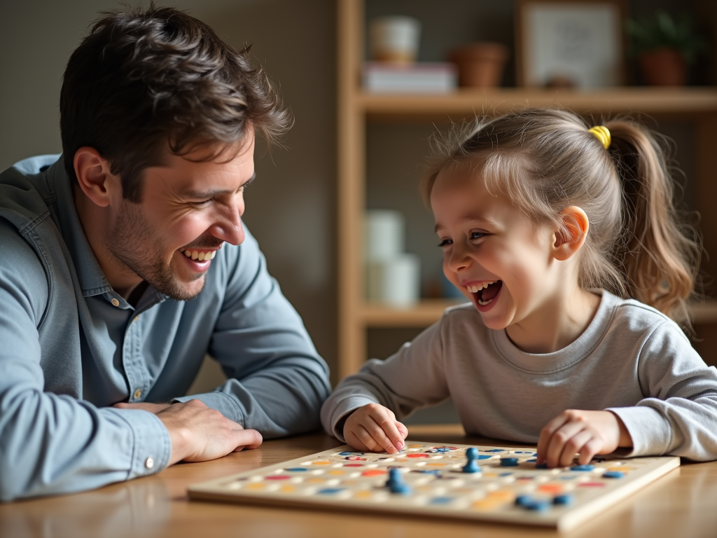 親子で遊んでいる様子