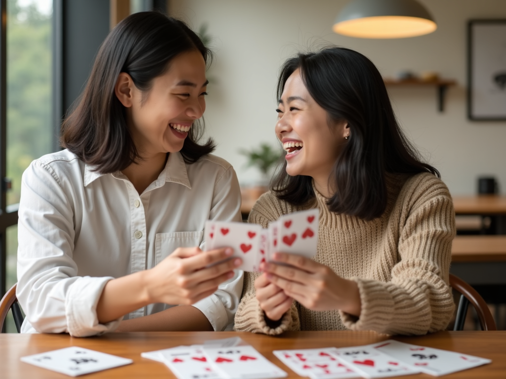 会話スターターカードを使う夫婦