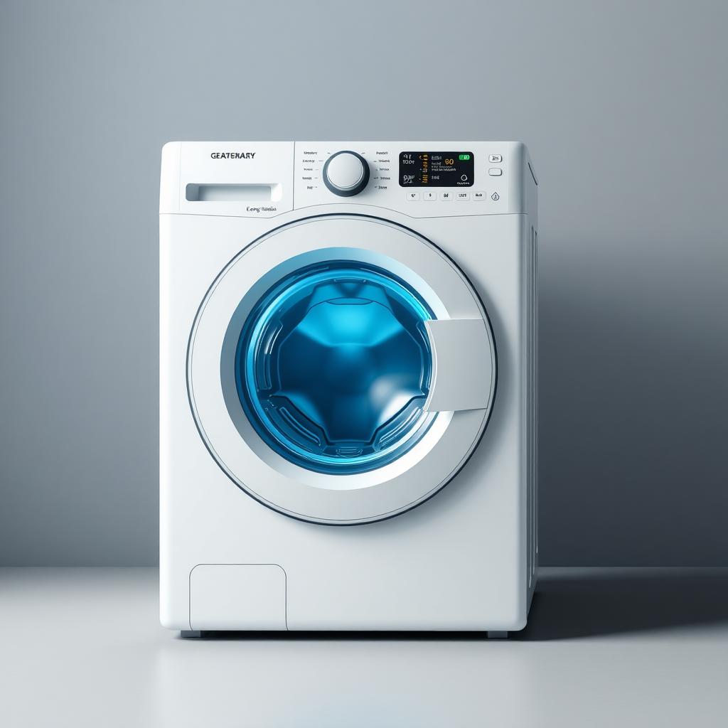 省エネラベルの付いた洗濯機
