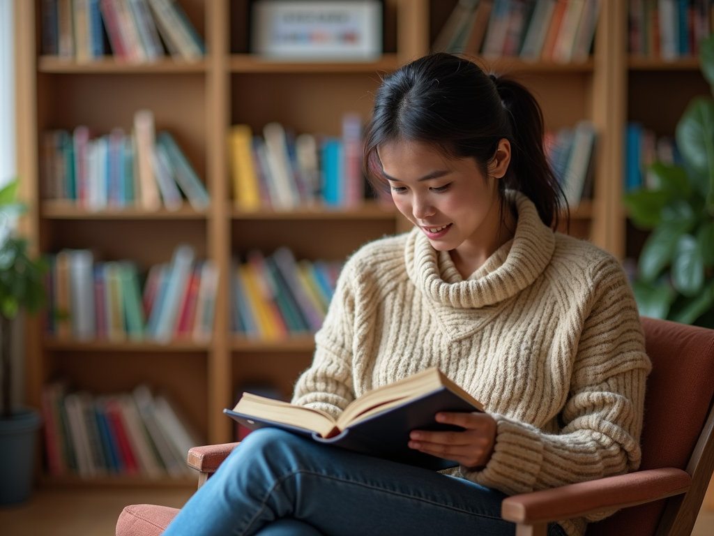 教育に関する本を読む親