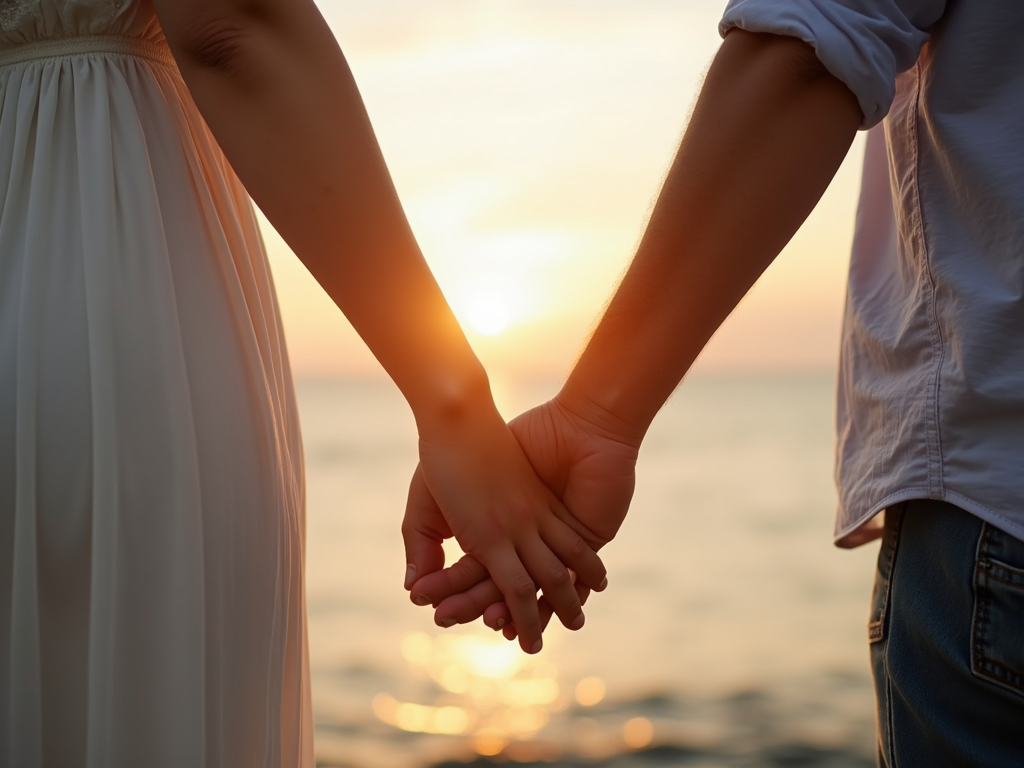 手をつなぐ夫婦